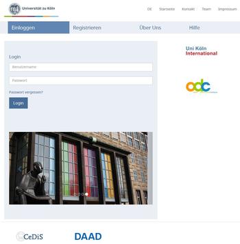 Open DC an der Universität zu Köln: Tablet-Ansicht